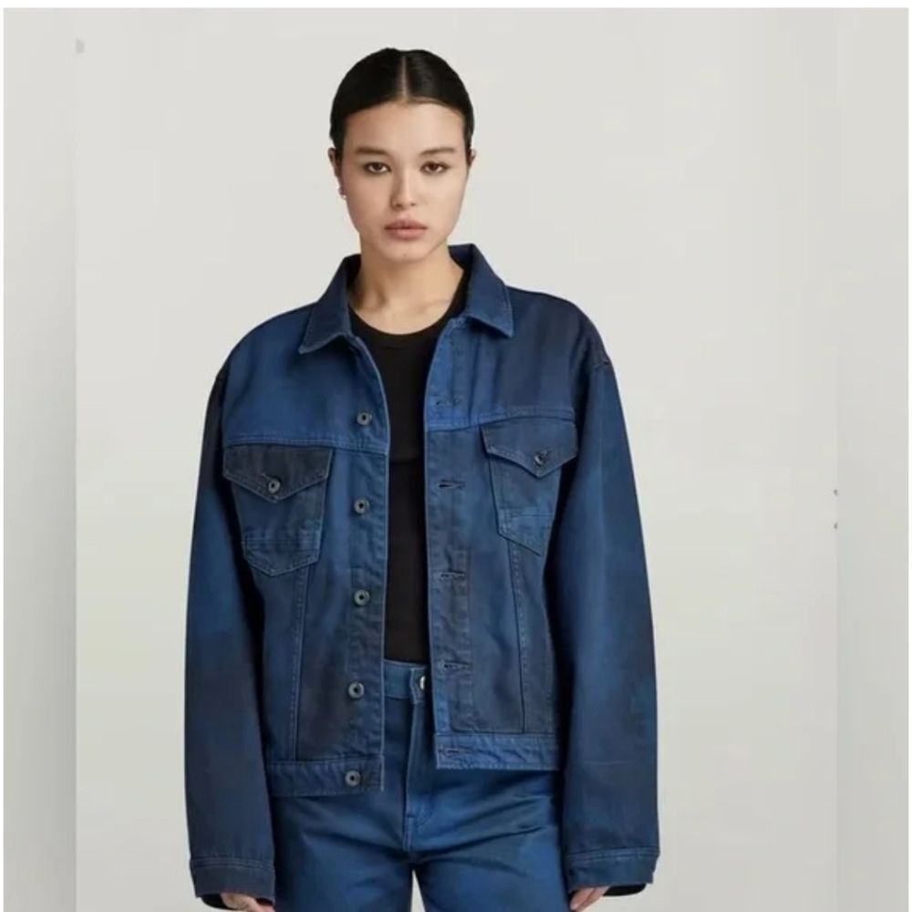 G Star oversized jacket women steer ecru denim size M